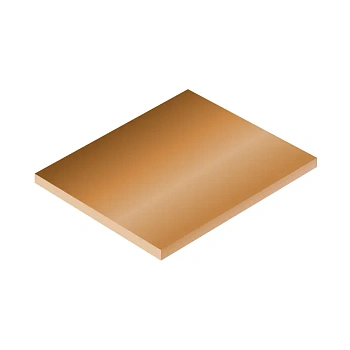 Бронзовая плита БрА9Мц2Л 16х300х500 мм ГОСТ 493 - 79 для антифрикционных деталей